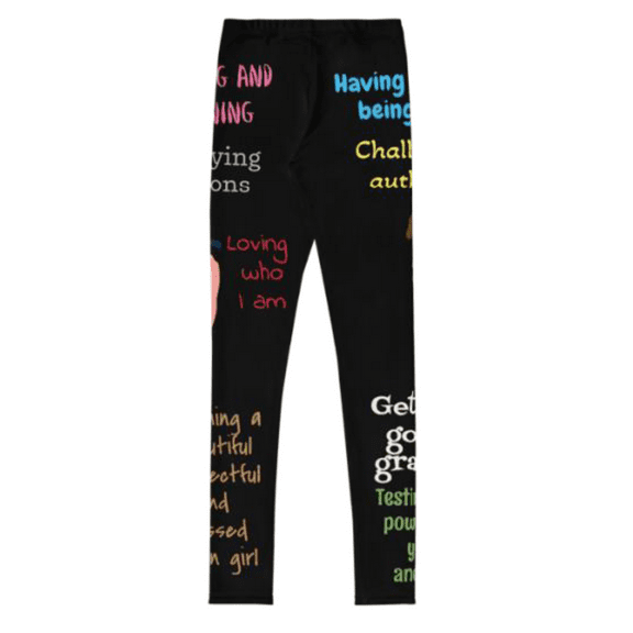 CWMBS by Tae’ Store: Wordy Wit It Girl Leggings, All-Over Print Youth Leggings