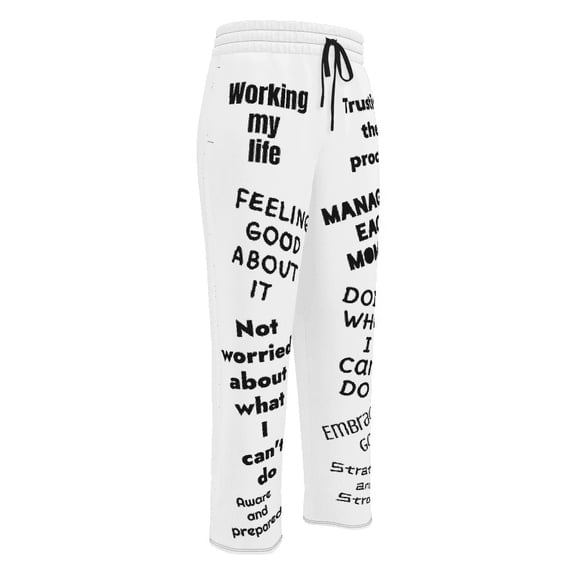 CWMBS by Tae’ Store: Wordy Wit It Wide Leg Cursive Joggers, All-Over Print Unisex Wide-Leg Joggers