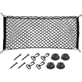 CWMMLS Car Rear Cargo Net, Adjustable Elastic Storage Organizer Net, Trunk Cargo Storage Net, Universal Fit for Car, Vehicle, SUV (43.3"x 15.8")