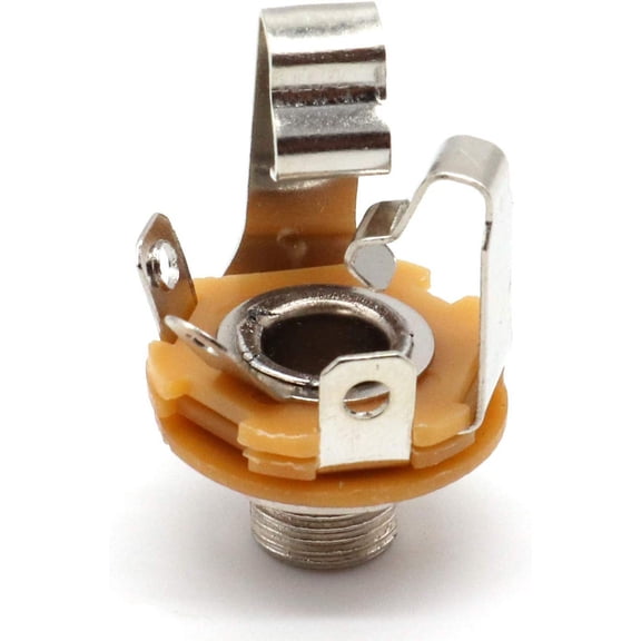 CWZYJQ-6.35mm (1/4inch) Female Stereo Socket Panel Mount Jacks, Patch Cables, Microphone Connector Adapter 6 Pack-Lageter