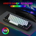 thumbnail image 1 of CWZYJQ-61-Key Compact RGB Gaming Keyboard – 60% Layout, Ergonomic Membrane Keys, 8-Color Backlight, Plug & Play for PC/Laptop (Windows 10/8/7), 1 of 4