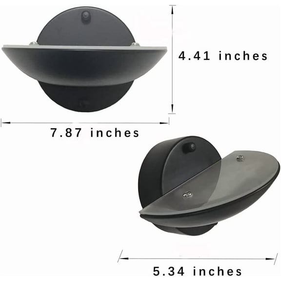 CWZYJQ-LED Wall Lamp Sconces 10W 3000K Warm Light for Hallway Staircase Garage Bedroom Living Room, Matte Black, 7.87" Diameter