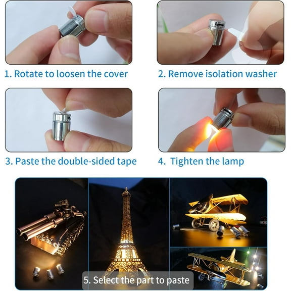 CWZYJQ-Mini LED Lights, 10 PCS Small Spotlight Battery Operated Tiny SMD Lamp for DIY Craft & Creative Decor. Perfect for Miniatures, Displays, and Custom Projects (Green)