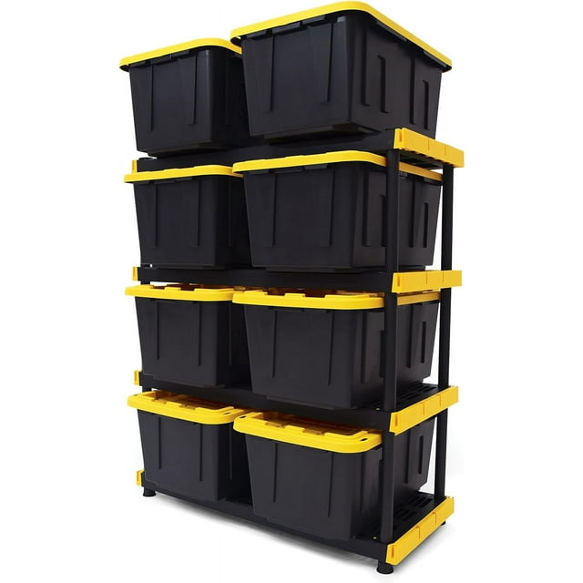 CX Black & Yellow®, Shelving Unit and Heavy Duty Storage Containers ...