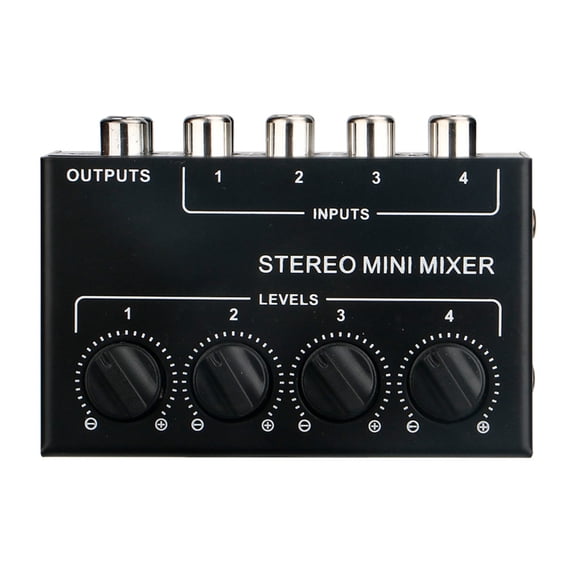 CX400 Mini 4 Channel Passive Stereo Mixers for Sound Mixing and Multiple Device Connection