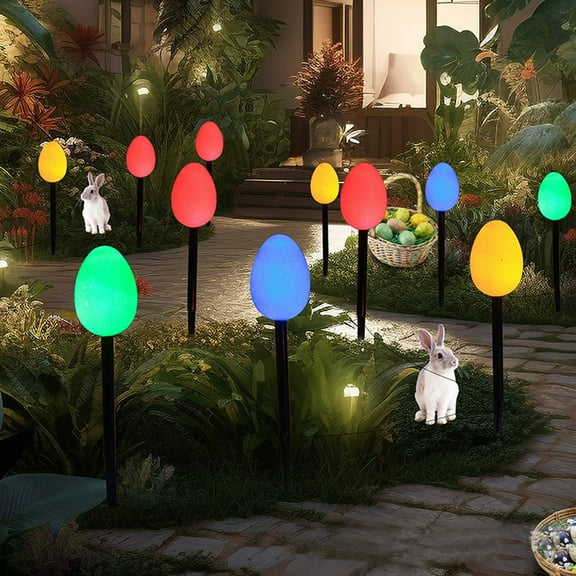 CXALSSY Easter Decoration, Solar Easter Lights, Pastel Easter Egg Lights, Easter Decorations Outdoors, Easter Yard Decor, Outdoor Easter Decor