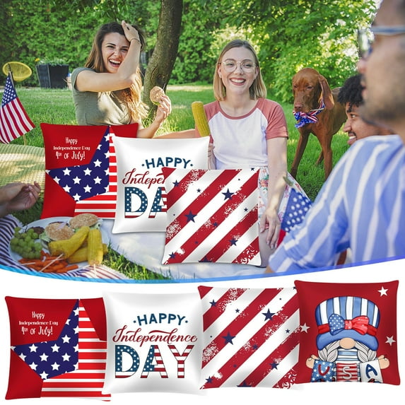 CXALSSY Independence Day decor, 4th of July Decor, Patriotic Decor, Fourth of July Decoration, Fourth of July Party Supplies, Independence Day Pillow Cover Pillowcase