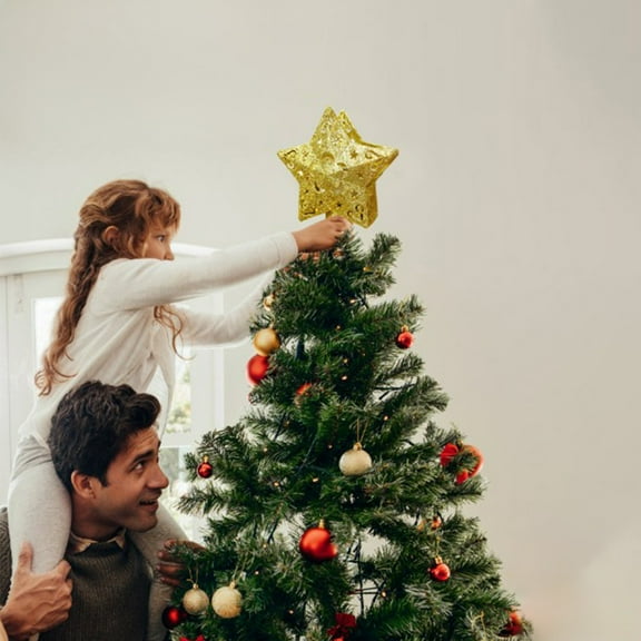 CXALSSY LED 4K Christmas Projection Lights, USB 3D Rotating Projector for Christmas Tree Top, IP65 Waterproof Christmas Tree Star Decorations for House