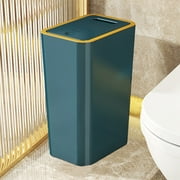 CXALSSY Large Kitchen Trash Can with Lids, 13 Gallon Trash Can for Bathroom/Bedroom/Office, Plastic Simple Humen Trash Can