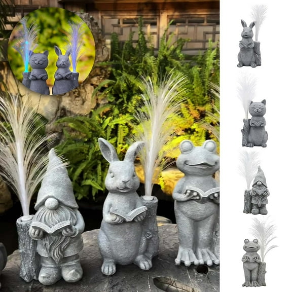 CXALSSY Outdoor Decor, Outdoor Decor Clearance, Outdoor Garden Decor, Outdoor Decor Statue, Garden Statues, Solar Garden Statues