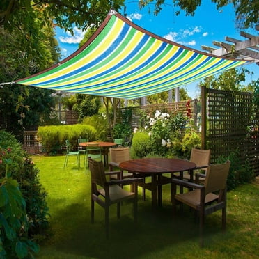 CXALSSY Outdoor Sun Shades Canopy for Patio, Rectangle Solid Cloth Shade Sails, Fabric UV Block Sunshade for Lawn Room Plants Backyard Garden,1*2M