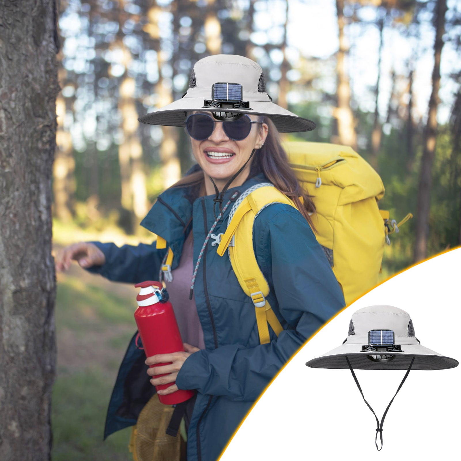 CXALSSY Solar Fan Cap, Solar Fan Hat, Solar Powered Fan Hat, Hat with ...