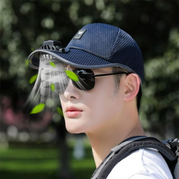 CXALSSY Solar Fan Cap, Solar Fan Hat, Solar Powered Fan Hat, Hat with Fan Built In, Solar Outdoor Fan, Fan Hat Solar Powered, Solar Hat With 2 Solar Fan,Wide Brim Solar fan Outdoor Fishing Hat