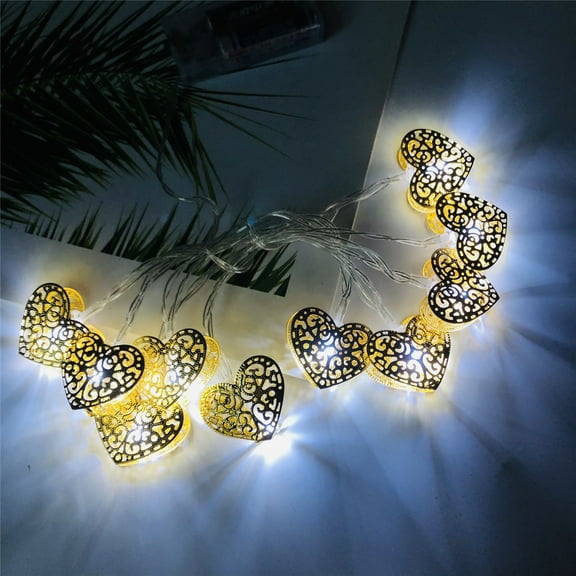 CXALSSY Valentines Day Decorations Lights, Valentines Day Lights, Valentine Heart Light, Heart Shaped String Lights, Valentine's Day Decor, 10 LED 1.65M