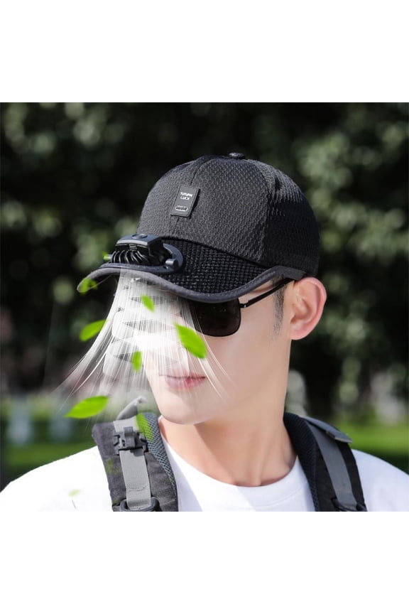 Wide Brim Solar Fan Hat,Fishing Hat with 2 Solar Fan, 3 Speed Solar Powered Fan Hat,Outdoor Sun Hats for Men Women