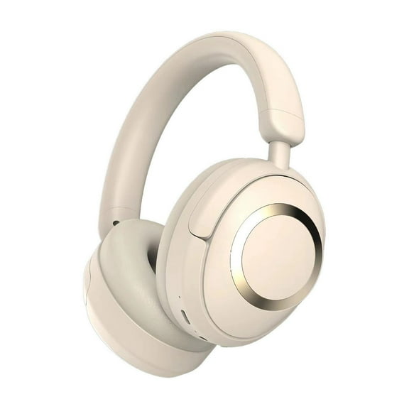 CXALSSY X3 Active Noise Cancelling Headphones, Over-Ear Headphones with Mic for Kids/Adults/Teen/School/TV, Beige