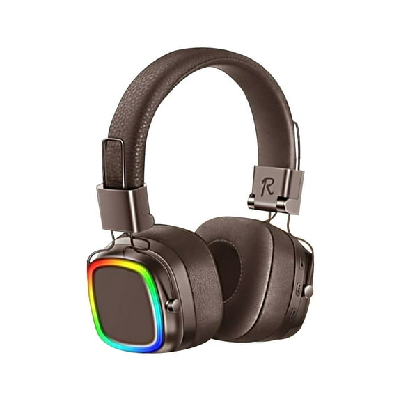 CXALSSY X3 Active Noise Cancelling Headphones, Over-Ear Headphones with Mic for Kids/Adults/Teen/School/TV, Brown