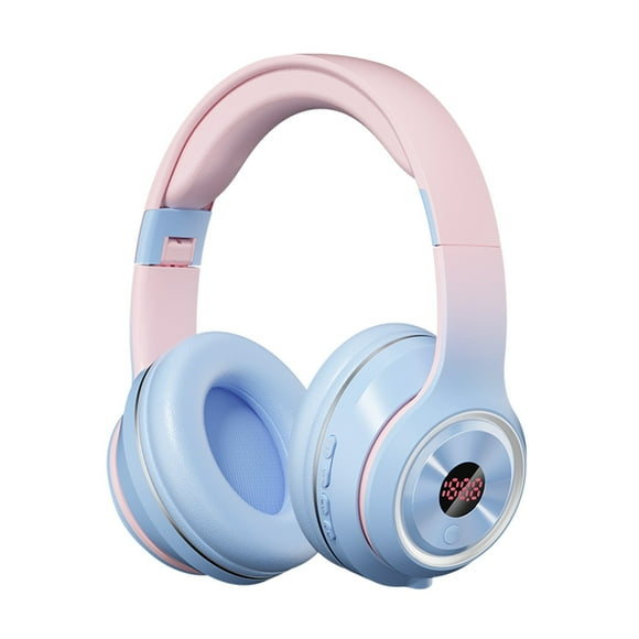CXALSSY X3 Active Noise Cancelling Headphones, Over-Ear Headphones with Mic for Kids/Adults/Teen/School/TV, Light blue