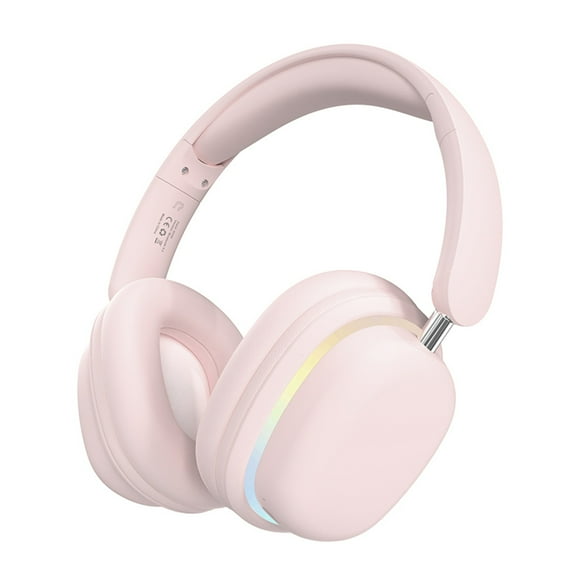 CXALSSY X3 Active Noise Cancelling Headphones, Over-Ear Headphones with Mic for Kids/Adults/Teen/School/TV, Pink