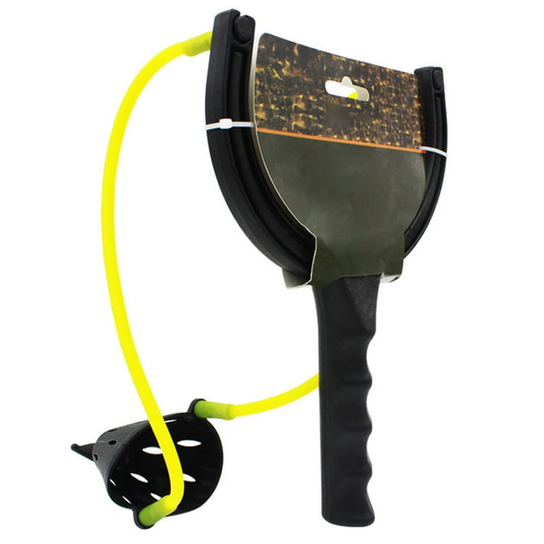 Cxda Fishing Slingshot Bait Thrower Long Shot Lure Dispenser Feeder for Carp, adult Unisex, Size: One size, Yellow