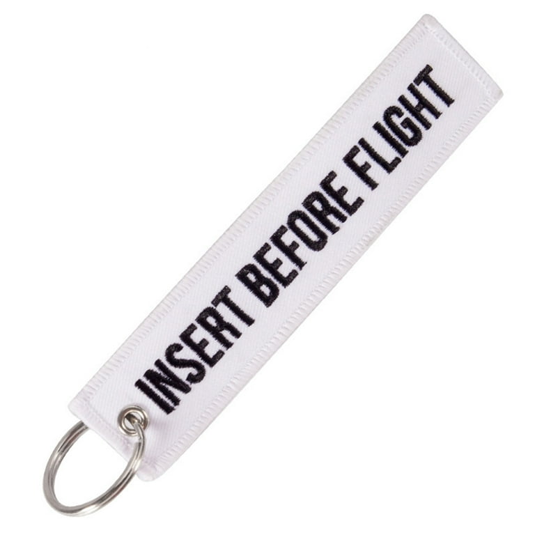 Insert before flight keychain on sale
