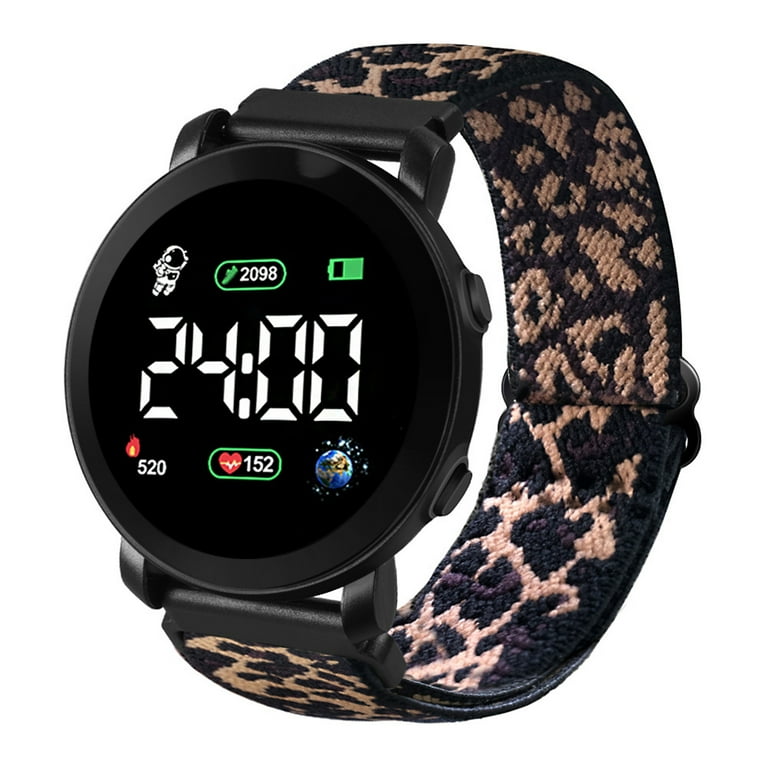Digital watch with elastic band deals