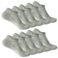 thumbnail image 1 of CXHEGBEJ 10 Pairs Cotton Ankel Socks Summer Sports Casual Plain Color Breathable Athletic Performance Running Sweat Absorbing Thin Socks Grey, 1 of 2