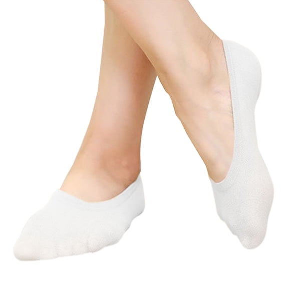 CXHEGBEJ 12Pairs No Show Socks For Womens Candy Colored Boat Footies Ankle Socks Ultra Low Cut Liners Non Slip Invisible Hidden Socks for Flats White