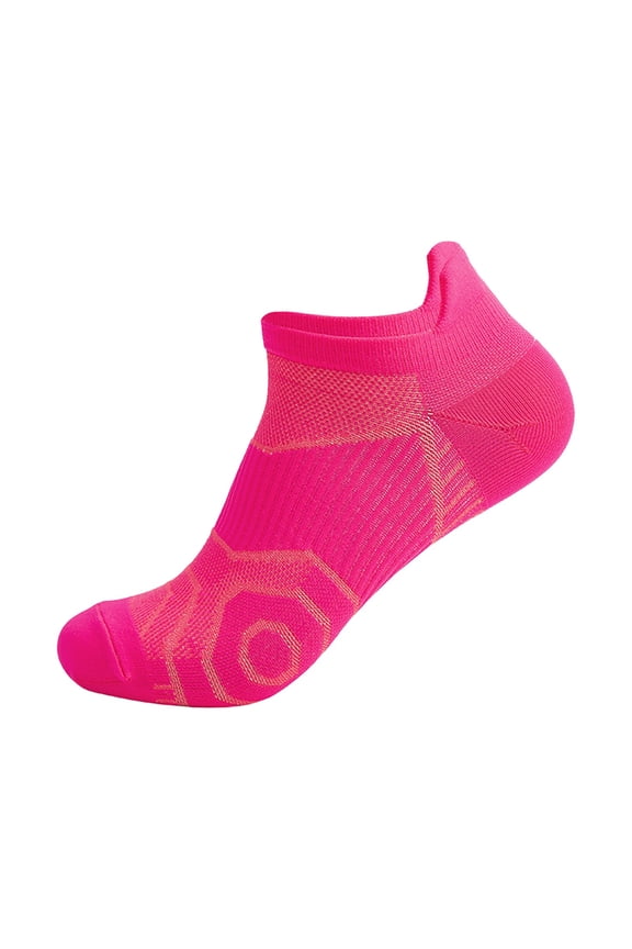 1Pair Outdoor Sports Ankle Socks For Men Women Fitness Running Socks Thin Socks Shallow Cut Summer Breathable Socks Quick Drying Boat Socks Pink