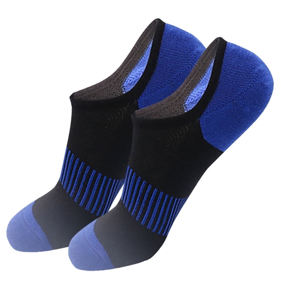 CXHEGBEJ 1Pairs Soothe Compression Socks for Women Men for Neuropathy Pain Ankle Brace Plantar Fasciitis Swelling Relief Unisex Non Slip Sport Ankle Socks Dark Blue