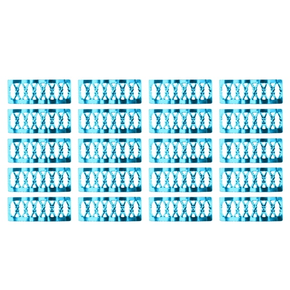 CXHEGBEJ 20pcs Hair Jewelry Decoration Clips for Women, Colorful Aluminum Adjustable Metal Hair Rings Accessories for Braids, Dreadlocks, Beads, Cuffs, Rings & Clips Blue*20