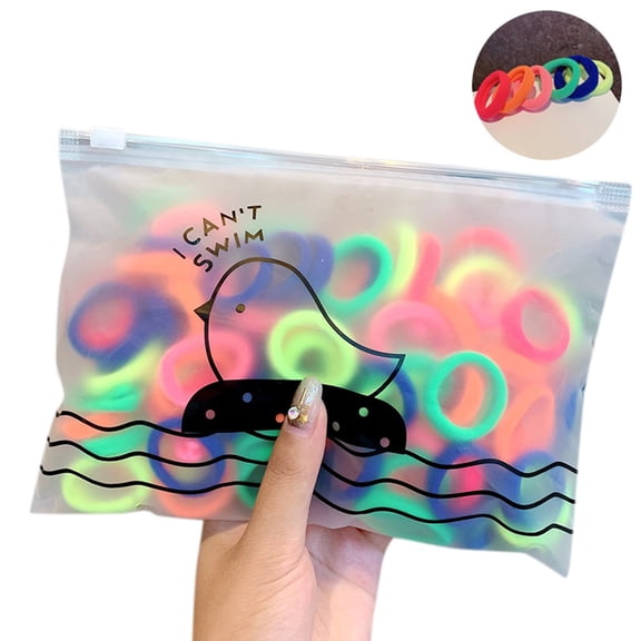 CXHEGBEJ 50pcs/bag Elastic Small Hair Ties for Women Candy Color Mini Rubber Headbands Scrunchie Ponytail Holders Hair Rope Hair Accessories for All Hair Types Multicolor#2
