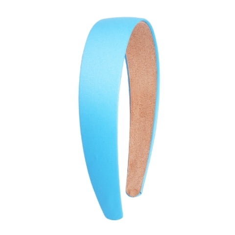 Headbands for Women Hairband Faux Leather Headband for Female Plastic Hard Headdress Plain Color Headwear Hair Accessories Blue