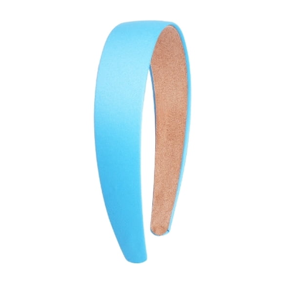 CXHEGBEJ Headbands for Women Hairband Faux Leather Headband for Female Plastic Hard Headdress Plain Color Headwear Hair Accessories Blue