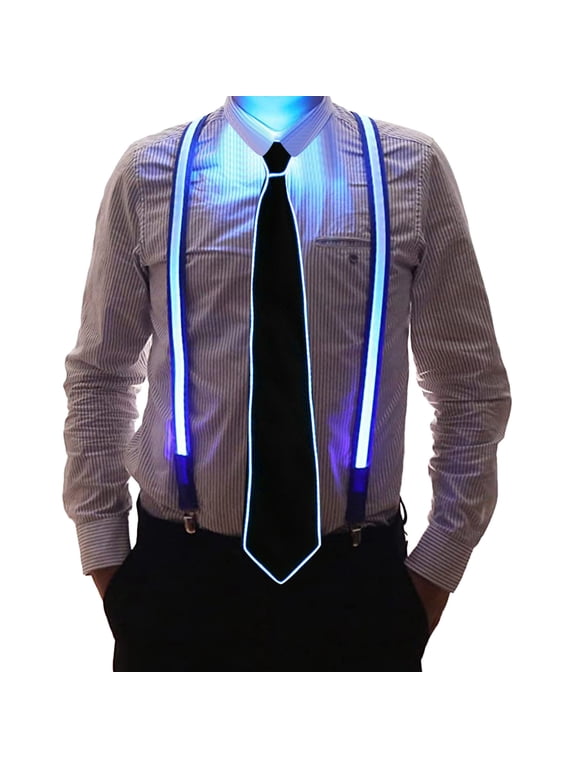 LED Tie Light Up Ties Novelty Necktie For Adult Men Luminous Light Up Adjustable Ties For Music Festival Party Costume Accessory