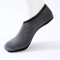 thumbnail image 1 of CXHEGBEJ Slipper Non-Skid Bottom Socks For Womens Warm Soft Fleece Gripper Slipper Non-Slip Velvet Indoor Socks Slippers Thermal Foot Cover for Female Gift Grey XL, 1 of 3