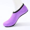 thumbnail image 1 of CXHEGBEJ Slipper Non-Skid Bottom Socks For Womens Warm Soft Fleece Gripper Slipper Non-Slip Velvet Indoor Socks Slippers Thermal Foot Cover for Female Gift Light Violet L, 1 of 3