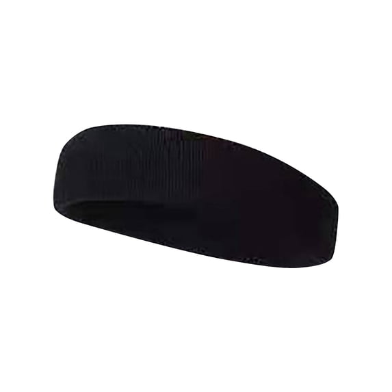 CXHEGBEJ Workout Headbands For Women Men Sweatband Yoga Elastic Wide Hairbands Gym Sports Sweat Wicking For Fitness Running Tennis Cycling Travel Headwrap Black