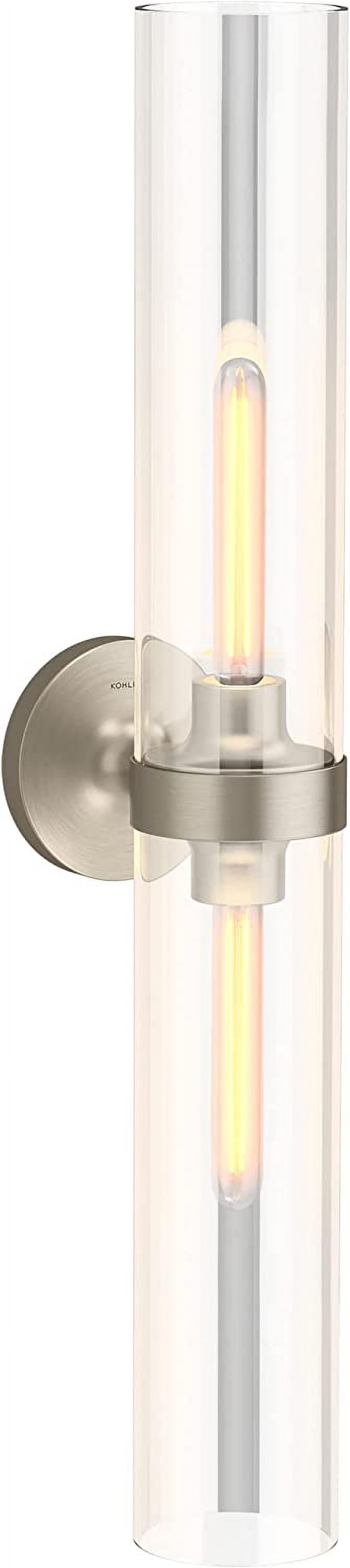 Brushed Nickel 29" Modern Bathroom Vanity Light Sconce
