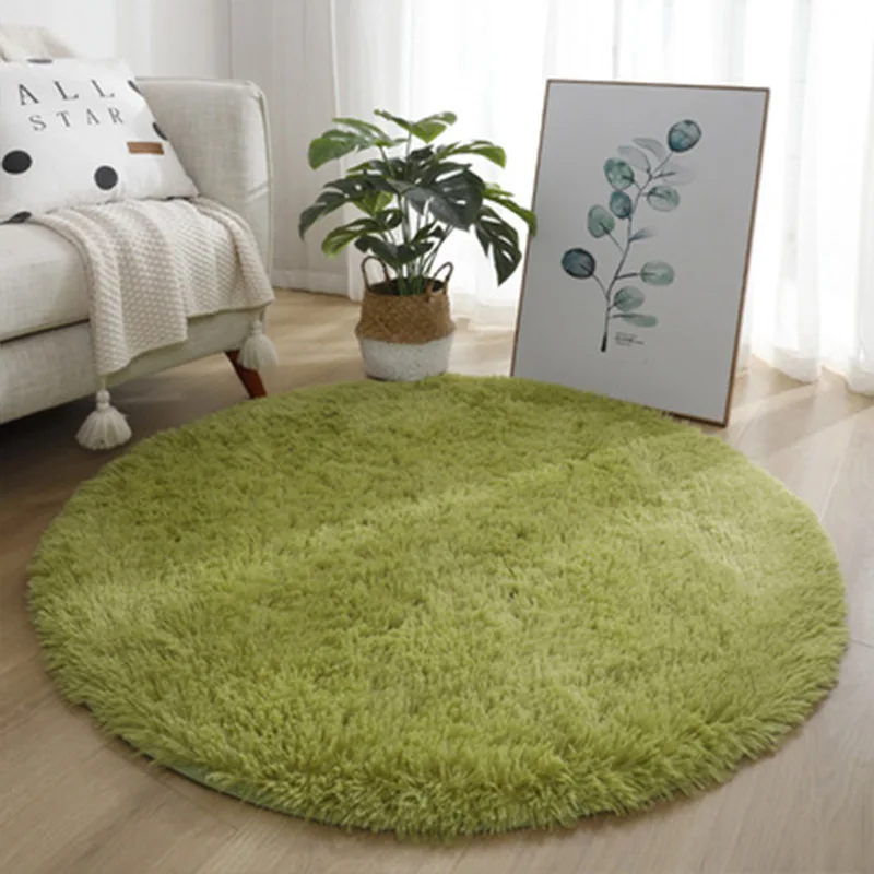 CXSMXC Cute Non-slip round Soft Shaggy Rug Modern round Rugs for Kids ...