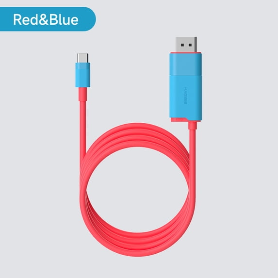 CXSMXC USB C to DisplayPort Cable 8K@60Hz 4K@144Hz 2K165Hz Type-C to DP Adapter Compatible with Thunderbolt 4/3 for IPHONE 16 XPS (Red Blue)