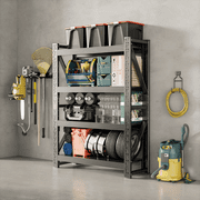 CXUZCZ 4-Tier Storage Shelves,79"H Heavy-Duty Garage Shelving Unit,Adjustable Industrial Metal Shelf System,3,200lbs Capacity for Garage,Workshop,Black