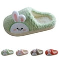 thumbnail image 1 of CXYYY 3D Cartoon Print Slippers for Kids Boys Girls Cute Warm Winter Slides Toddler Fuzzy Soft Comfort Indoor Shoes Green Size: 5-5.5 Years, 1 of 8