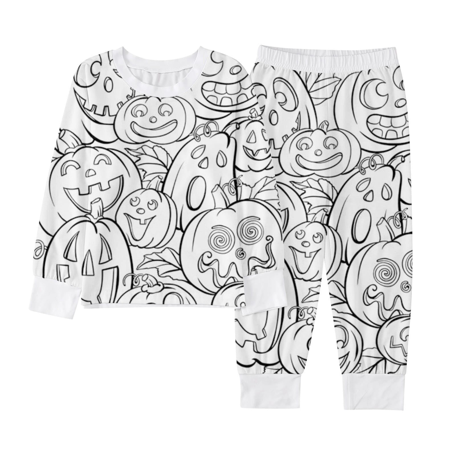 CXYYY Halloween Pajamas for Girls Boys Size 3 -4,Long Sleeve Set 2 ...