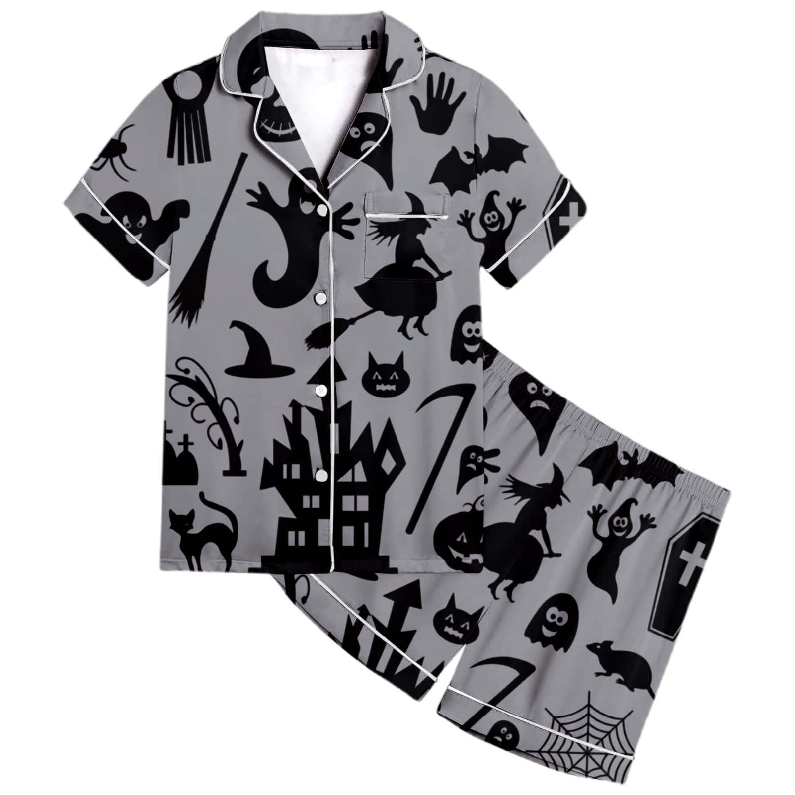 CXYYY Halloween Themed Pajamas 2 Piece sets Size 2 3 Short Sleeve CXYYY Halloween Themed Pajamas 2 Piece sets Size 2 3 Short Sleeve