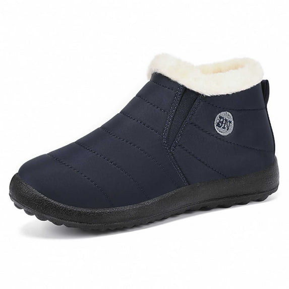 CXYYY Snow Boots for Women Women's Winter Snow Boots High Top Lined Warm Insulated Comfortable Boots For Cold Weather (Blue)