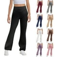 thumbnail image 1 of CXYYY Uniform Pants for Girls Size 7-8,Girls Dressy Bottom Flare Pants Back To School Pants for Kids Toddlers Clothes (Wine), 1 of 6
