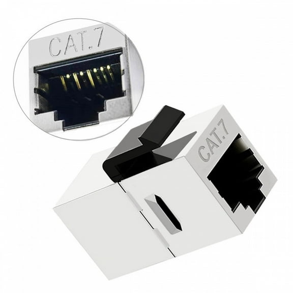 CY 10-Gigabit UTP CAT7 Keystone Coupler RJ45 Female to Female Shield 8P8C UTP STP Keystone Inline Coupler