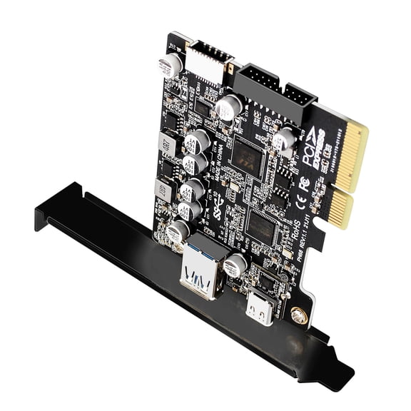 CY 10Gbps Type-E USB 3.1 Front Socket & USB3.0 19Pin/20Pin & Type-A USB-C to PCI-E Express Card Adapter ASM3142 VL822