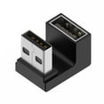 thumbnail image 1 of CY 10Gbps USB3.0 Male to Female Extension Power Data Video Adapter 360 Degree Up Opposite U Shape Back Angled, 1 of 7